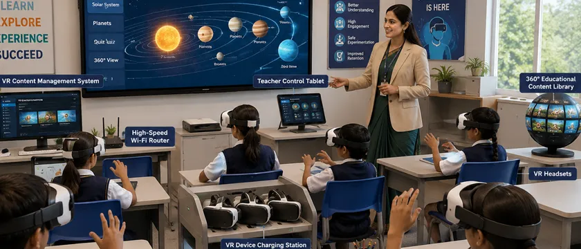 Virtual Reality (VR) Smart Education Setup in Atal nagar raipur